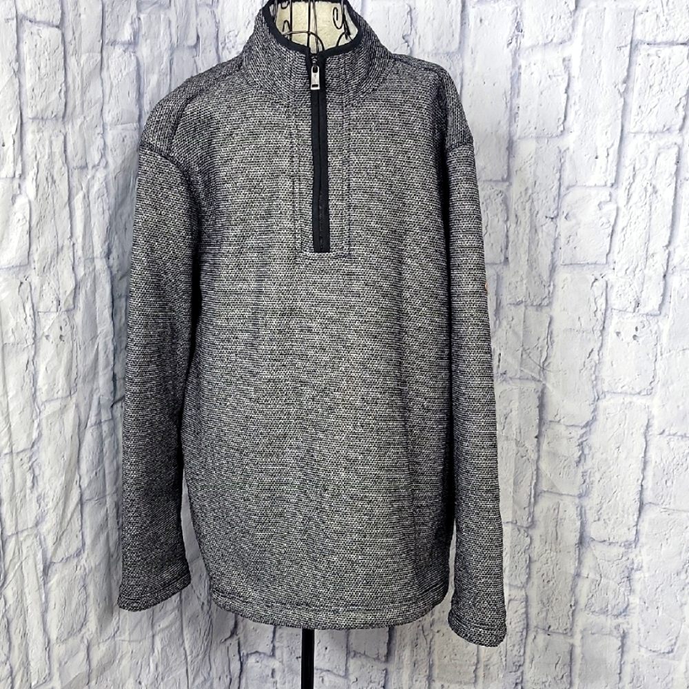 Orvis‎ Men’s XL/EG Quarter Zip Pullover Sweater Gray Heather Outdoor Casual